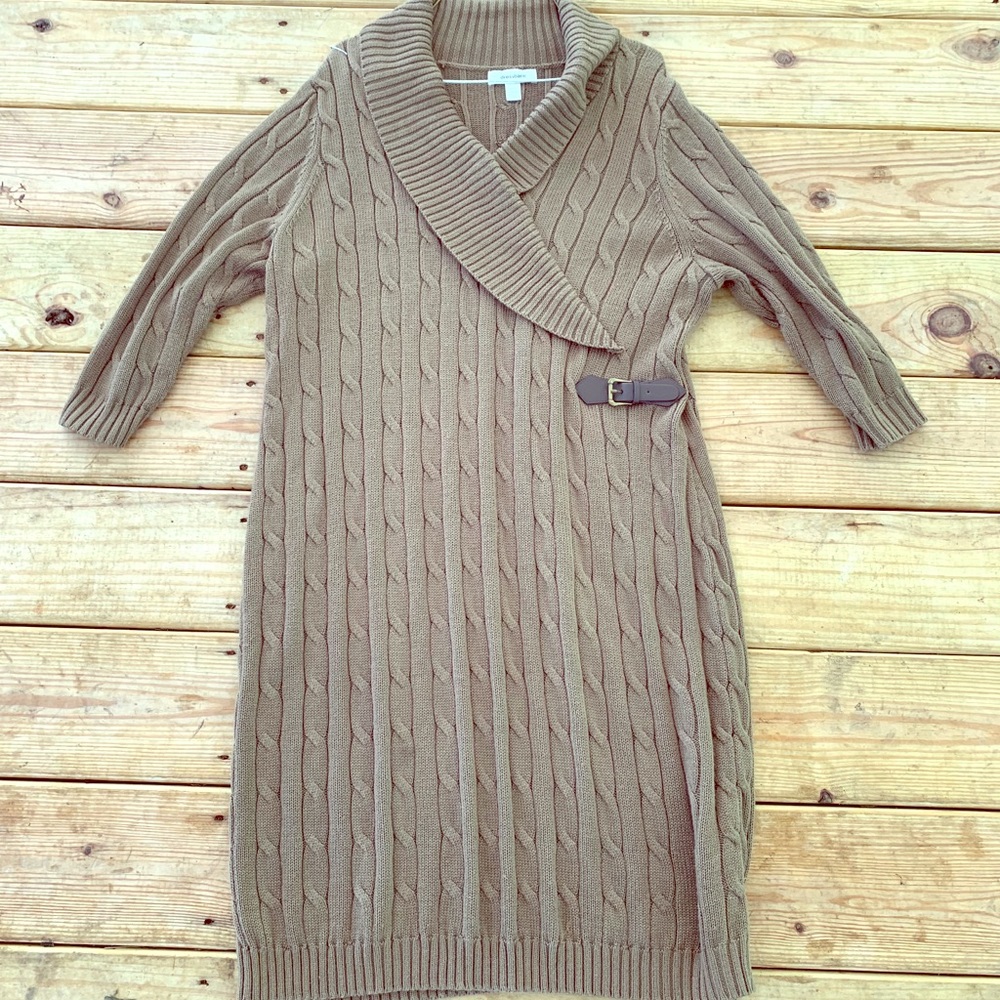 Sweater wrap dress